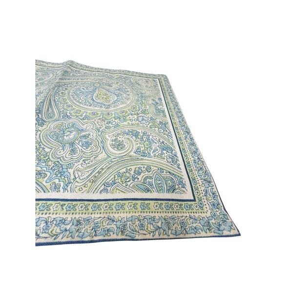 April Cornell Placemats Oceana Paisley Set of 4 100% Cotton 14x19 New - Picture 1 of 9